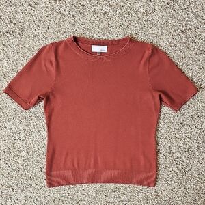 Milano Terracotta Short Sleeve Sweater